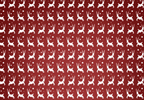 Reindeer Christmas Seamless Vector Pattern